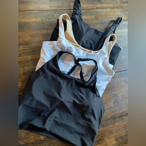 Old Navy Active Powersoft Sports Tank Bra Size XL Light Support Black White (3)